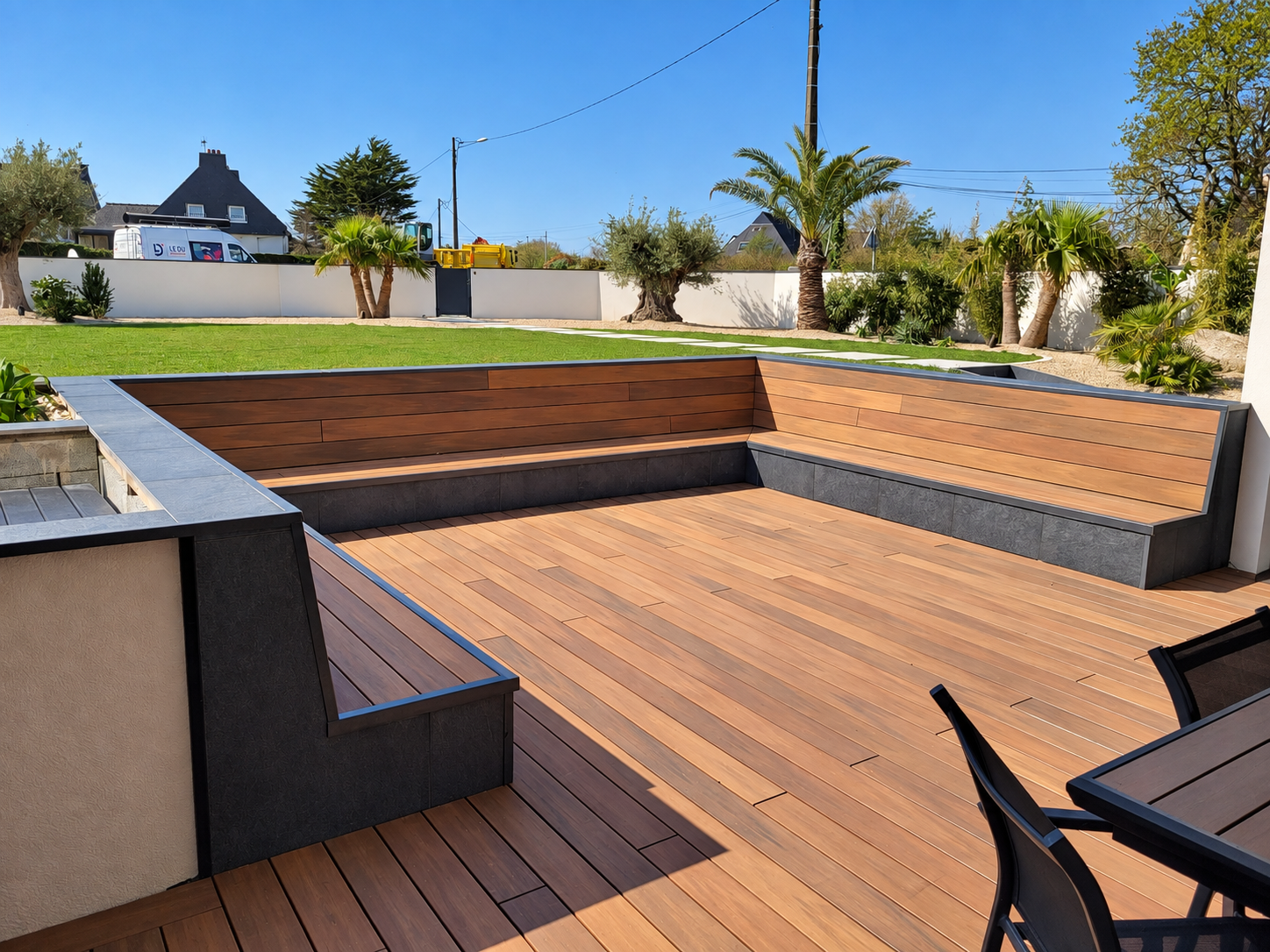 Terrasse aménagée pour profiter des extérieurs